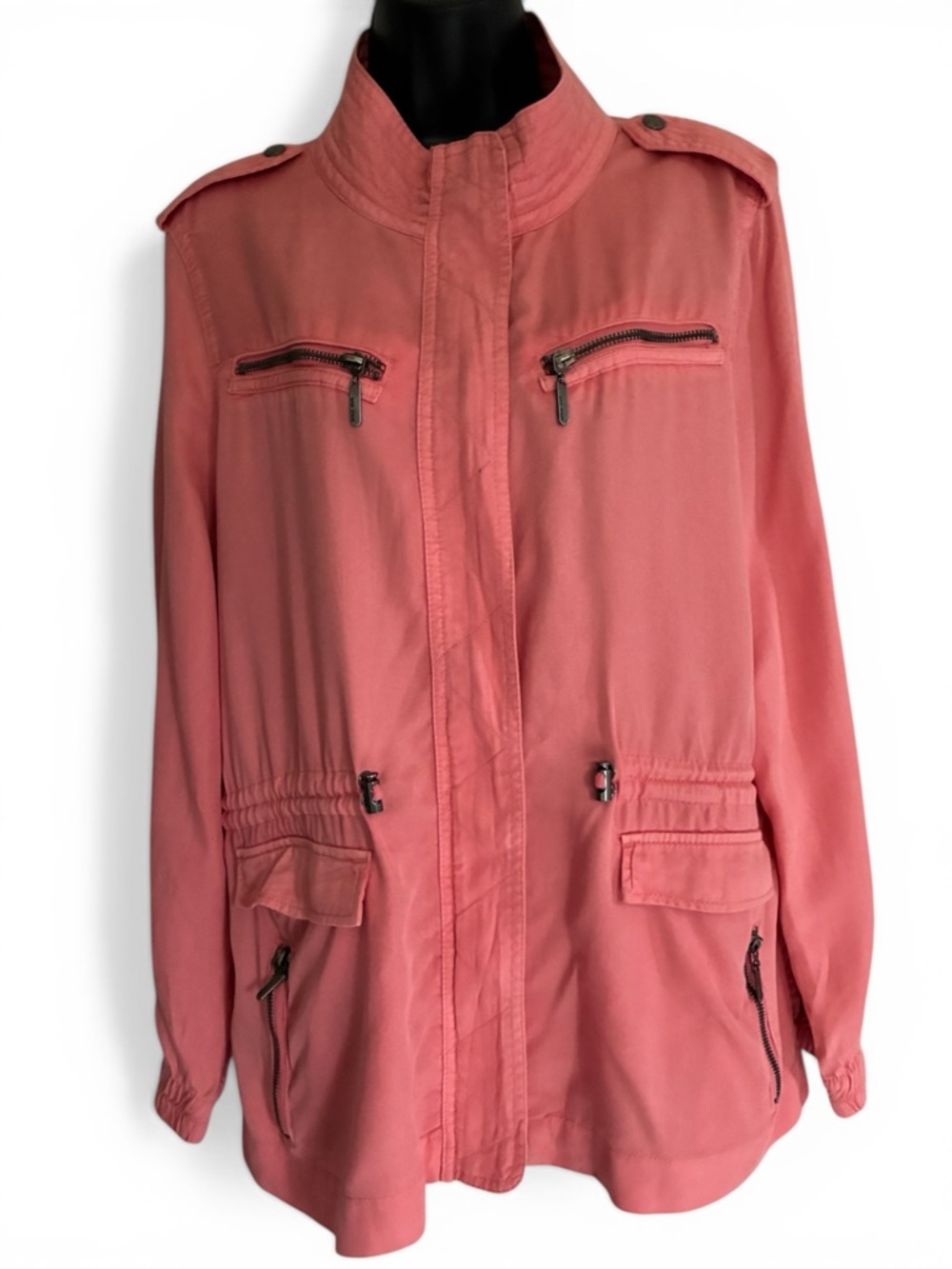 Max Jeans Lightweight Coral Utility Jacket - Size L - 100% Tencel
